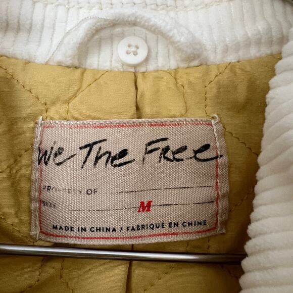 We The Free Off White Corduroy Utility Jacket Size M - Picture 8 of 13